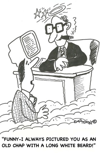 Cartoon: Not always like you thought! (medium) by EASTERBY tagged god,heaven,gott,himmel