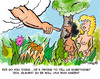 Cartoon: Adam and Eve in Paradise (small) by EASTERBY tagged adam,and,eve,paradise