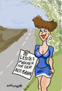Cartoon: Autobahn Girl (small) by EASTERBY tagged hitchhiker,sex