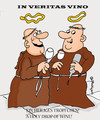 Cartoon: In veritas vino (small) by EASTERBY tagged monks,wine