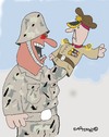 Cartoon: MILITARY GLOVE PUPPET (small) by EASTERBY tagged military,soldiers,officers,toys