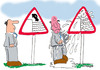 Cartoon: Road Signs 2 (small) by EASTERBY tagged road,works,signs