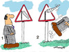 Cartoon: Road Signs 6 (small) by EASTERBY tagged road works signs
