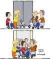 Cartoon: Rollator Salat (small) by EASTERBY tagged rollatoren,senioren,old,peoples,home
