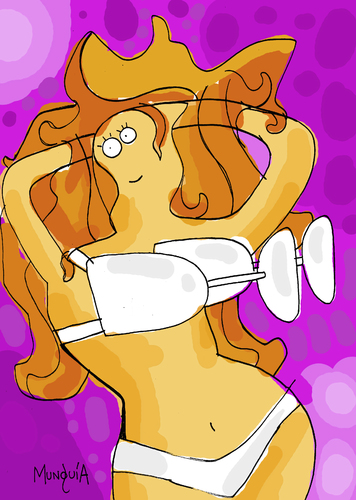Cartoon: Cup Bra (medium) by Munguia tagged bra,brassiere,boobs,calcamunguias,costa,rica,humor,grafico,woman,women,underwear,she,sexy