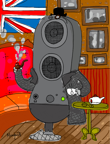 Cartoon: English Speaker (medium) by Munguia tagged english,speaker,music,lenguage,pub,tea,pipe,munguia,calcamunguias,costa,rica