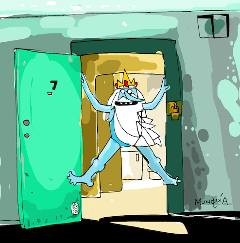 Cartoon: Ice King (medium) by Munguia tagged sia,chandelier,adventure,time,simon,parody,music,video,famous,cover,album,parodies,spoof,funny,fun,version