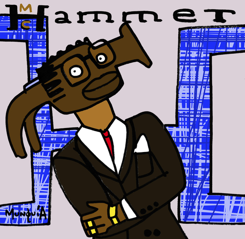 Cartoon: MC Hammer (medium) by Munguia tagged mc,hammer,time,please,dont,hurt,em,rap,hip,hop,90s,cover,album,parody,parodies