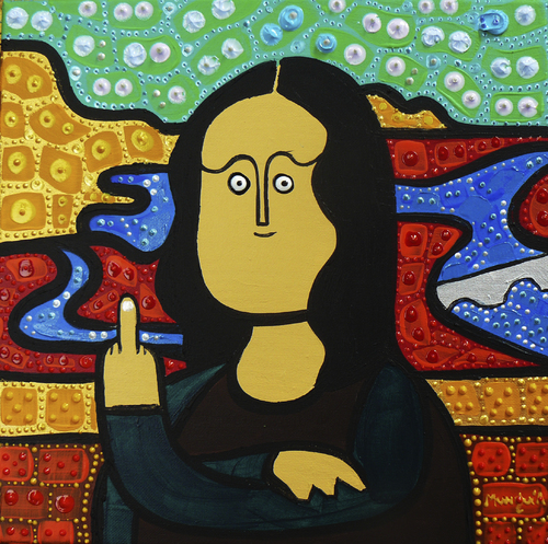 Cartoon: Mona Lisa giving the finger 2016 (medium) by Munguia tagged giving,the,finger,mona,lisa,gioconda,da,vinci,leonardo,parody,famous,paintings,parodies,bad,sing,ass