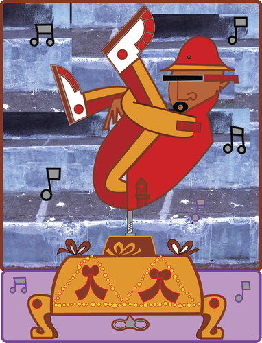 Cartoon: music box (medium) by Munguia tagged music,box,break,dancer,dance,freestyle,rap,hip,hop