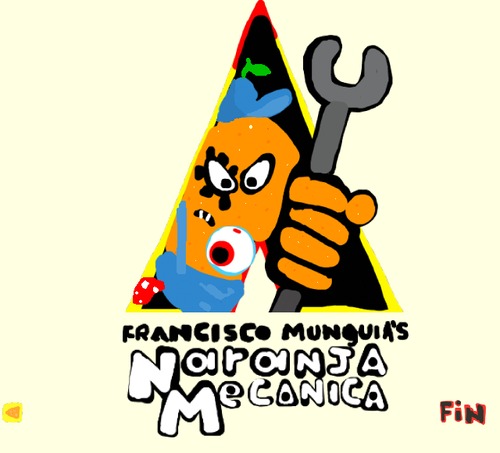 Cartoon: Naranja Mecanica Video Game (medium) by Munguia tagged video,game,clockwork,orange,worker,mechanical,mechanics,maker,yoyo,games,juego,de,munguia,calcamunguias,fruits,exotic