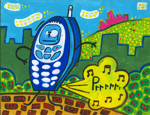 Cartoon: Pedo Telefonico (medium) by Munguia tagged gas,pedo,air,aire,telefono,movil,telephone,phone,ringer,ring,tone