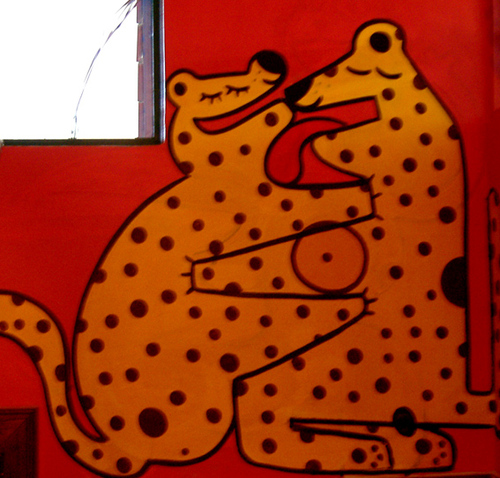 Cartoon: Porn Paradise Mural Details 2 (medium) by Munguia tagged animals,love,naked,hard,woman,men,kamasutra,mural,colr