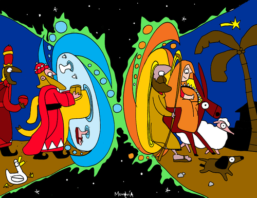 Cartoon: Portal (medium) by Munguia tagged portal,xmas,christmas