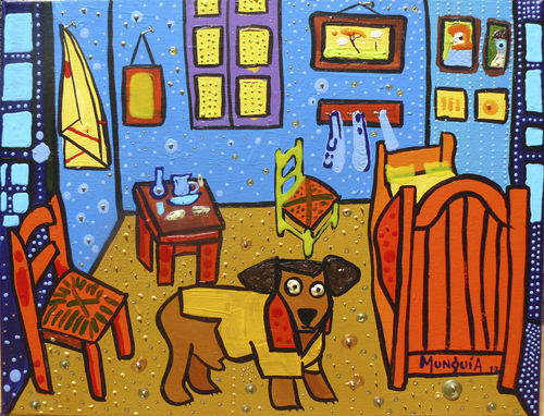 Cartoon: Van Doghs Room (medium) by Munguia tagged dog,van,gogh,dogh,room,munguia