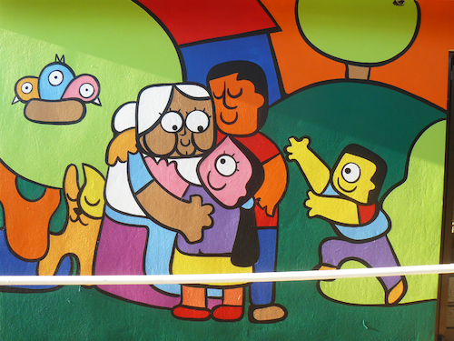 Cartoon: Elders gave me a hand (medium) by Munguia tagged mural,painting,elders,colour
