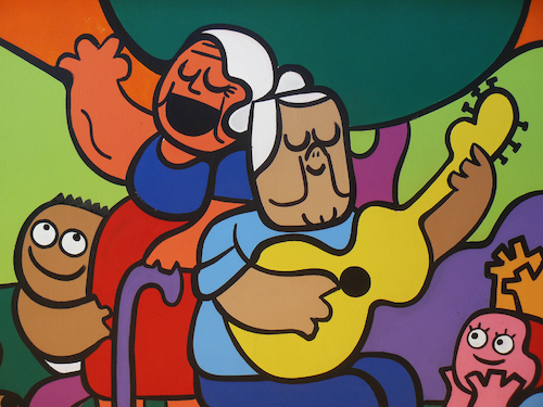 Cartoon: Elders gave me a hand (medium) by Munguia tagged mural,painting,elders,colour