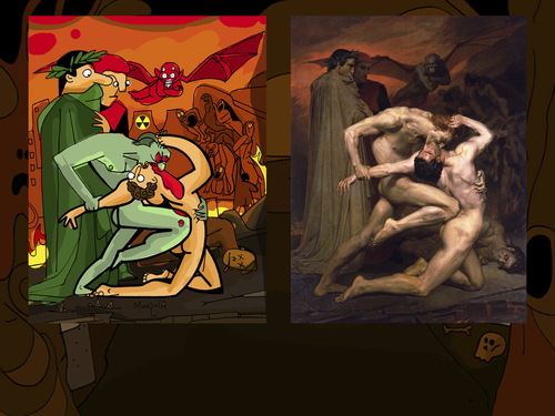 Cartoon: Horror Paintings Parodies Test (medium) by Munguia tagged video,game,online,flash,test,abc,famous,paintings,parodies,classical,art,spoof