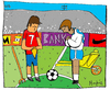 Cartoon: Angelus (small) by Munguia tagged soccer futbol sports munguia millet angelus french costa rica france