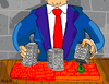 Cartoon: Banks vrs You (small) by Munguia tagged bank gambler shell bulding money tramp skam