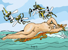 Cartoon: Bites Mosquito Bites (small) by Munguia tagged birth,of,venus,famous,painting,alexandre,cabanel