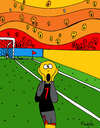 Cartoon: Goal! (small) by Munguia tagged scream,soccer,goal,futball,munch,munguia,edvard,parody