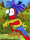 Cartoon: GuacaMayan (small) by Munguia tagged maya,guacamaya,macaw,bird