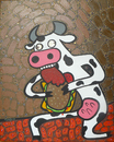 Cartoon: Mad Cow (small) by Munguia tagged mad,cow,vaca,loca,goya,munguia,costa,rica