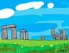 Cartoon: Neolithic Work (small) by Munguia tagged neolithic,stonehenge,stone,tractor,munguia,past,prehistoric