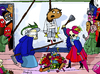Cartoon: Pinata (small) by Munguia tagged skeletons,fighting,over,hanged,man,james,ensor,painting,parody