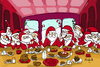 Cartoon: Santa Cena (small) by Munguia tagged santa,cena,last,supper,leonardo,da,vinci,christmas,navidad,colacho,clos,parodia,parody,famous,painting,version,spoof