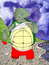 Cartoon: Turtle Abs (small) by Munguia tagged turtle,abs,abdominal,tortuga,stomach,six,pack,the,situation,belly,beach,summer,vacation,munguia,calcamunguias