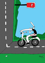 Cartoon: up (small) by Munguia tagged street bike inclined path bicycle rare weird sign munguia