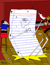 Cartoon: whatta paper! (small) by Munguia tagged paper,drunk,alcohol,drink,bar,beer