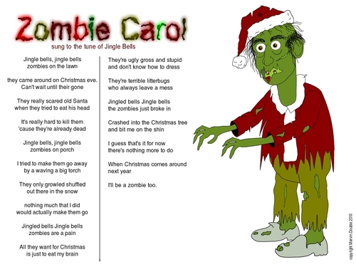 Cartoon: Zombie Christmas Carol (medium) by mdouble tagged cartoon,christmas,zombies,santa,song,funny,carol