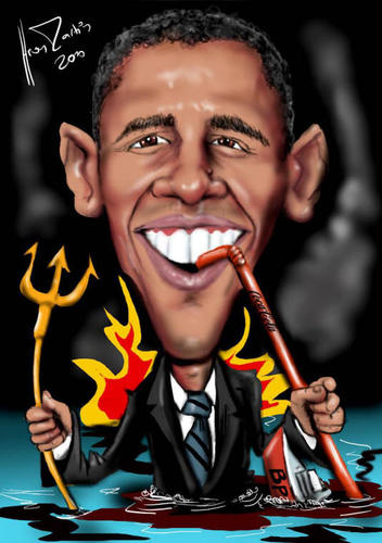 Cartoon: obama (medium) by Martin Hron tagged obama