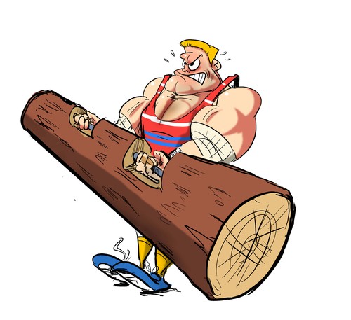 Cartoon: Strongman (medium) by Martin Hron tagged strongman