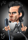 Cartoon: NIck Cave (small) by Martin Hron tagged cave