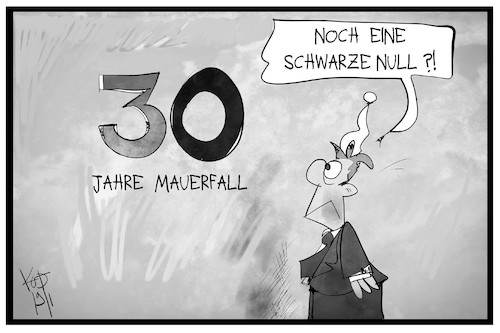 Cartoon: 30 Jahre Mauerfall (medium) by Kostas Koufogiorgos tagged karikatur,koufogiorgos,illustration,cartoon,mauerfall,30,null,geschichte,ddr,karikatur,koufogiorgos,illustration,cartoon,mauerfall,30,null,geschichte,ddr