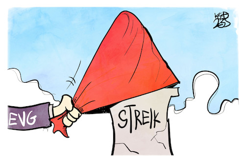 Cartoon: Bahnstreik (medium) by Kostas Koufogiorgos tagged karikatur,koufogiorgos,evg,denkmal,streik,enthüllung,tarif,warnstreik,karikatur,koufogiorgos,evg,denkmal,streik,enthüllung,tarif,warnstreik