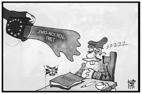 Cartoon: Brexit (medium) by Kostas Koufogiorgos tagged karikatur,koufogiorgos,illustration,cartoon,brexit,ultimatum,frist,uk,eu,europa,austritt,aufwecken,karikatur,koufogiorgos,illustration,cartoon,brexit,ultimatum,frist,uk,eu,europa,austritt,aufwecken