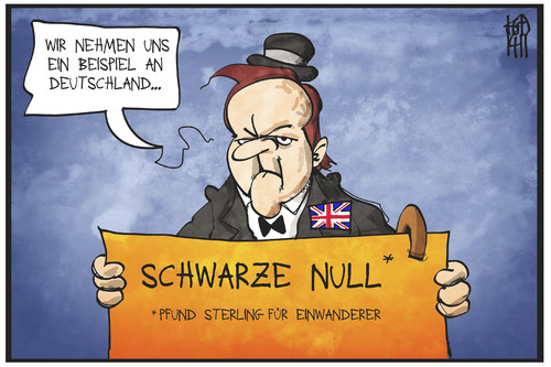 Cartoon: Camerons schwarze Null (medium) by Kostas Koufogiorgos tagged karikatur,koufogiorgos,illustration,cartoon,cameron,grossbritannien,einwanderer,null,geld,unterstützung,migration,politik,soldidarität,karikatur,koufogiorgos,illustration,cartoon,cameron,grossbritannien,einwanderer,null,geld,unterstützung,migration,politik,soldidarität