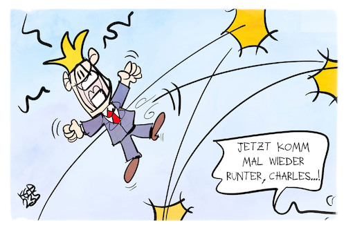 Cartoon: Charles ist König (medium) by Kostas Koufogiorgos tagged karikatur,koufogiorgod,charles,könig,uk,krönung,freude,karikatur,koufogiorgod,charles,könig,uk,krönung,freude