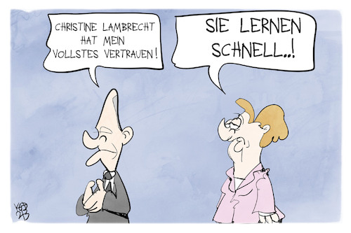 Cartoon: Christine Lambrecht (medium) by Kostas Koufogiorgos tagged karikatur,koufogiorgos,lambrecht,scholz,merkel,vertrauen,rücktritt,verteidigungsministerin,karikatur,koufogiorgos,lambrecht,scholz,merkel,vertrauen,rücktritt,verteidigungsministerin