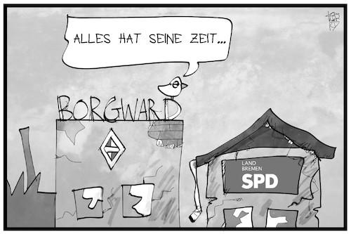 Cartoon: Der Niedergang der Bremer SPD (medium) by Kostas Koufogiorgos tagged karikatur,koufogiorgos,illustration,cartoon,bremen,wahl,senat,borgward,auto,fabrik,historisch,der,karikatur,koufogiorgos,illustration,cartoon,bremen,wahl,senat,borgward,auto,fabrik,historisch