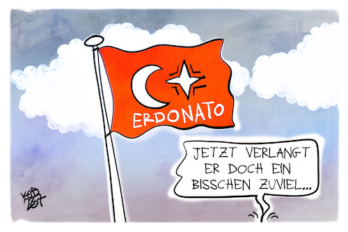 Cartoon: Erdogans Nato (medium) by Kostas Koufogiorgos tagged karikatur,koufogiorgos,erdogan,nato,erdonato,karikatur,koufogiorgos,erdogan,nato,erdonato