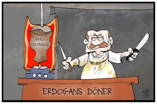 Cartoon: Erdogans Wahlergebnis (medium) by Kostas Koufogiorgos tagged karikatur,koufogiorgos,illustration,cartoon,tuerkei,erdogan,wahl,demokratie,wahlergebnisse,döner,kebab,karikatur,koufogiorgos,illustration,cartoon,tuerkei,erdogan,wahl,demokratie,wahlergebnisse,döner,kebab