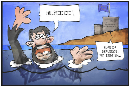 Cartoon: EU-Flüchtlingspolitik (medium) by Kostas Koufogiorgos tagged karikatur,koufogiorgos,illustration,cartoon,flüchtling,ertrinken,opfer,meer,europa,eu,treffen,hilfe,politik,karikatur,koufogiorgos,illustration,cartoon,flüchtling,ertrinken,opfer,meer,europa,eu,treffen,hilfe,politik