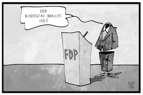 Cartoon: FDP-Parteitag (medium) by Kostas Koufogiorgos tagged karikatur,koufogiorgos,illustration,cartoon,fdp,parteitag,lindner,bundestag,kopflos,partei,politik,karikatur,koufogiorgos,illustration,cartoon,fdp,parteitag,lindner,bundestag,kopflos,partei,politik