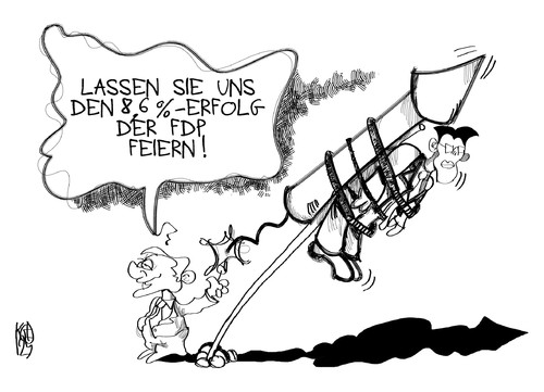 Cartoon: FDP (medium) by Kostas Koufogiorgos tagged fdp,lindner,rösler,nrw,landtag,wahl,vorsitzender,partei,karikatur,kostas,koufogiorgos,fdp,lindner,rösler,nrw,landtag,wahl